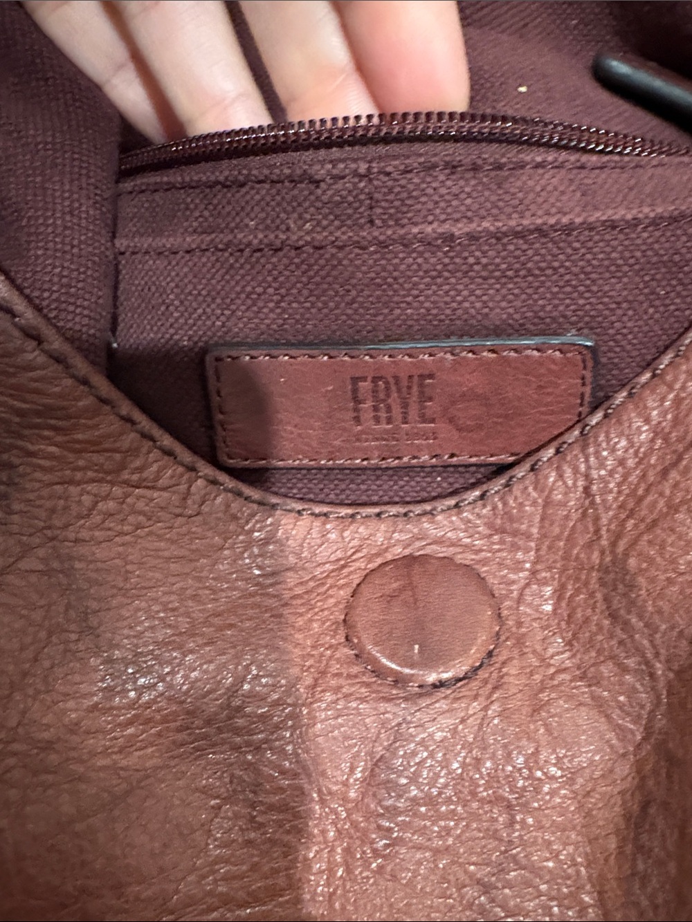 Frye Leather Shoulder Hobo in Mauve-Rose - Picture 6 of 6